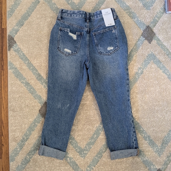 Sam Edelman The Stilleto Straight High Rise Straight Crop Blue Jeans, Size 0/25 - Picture 2 of 3